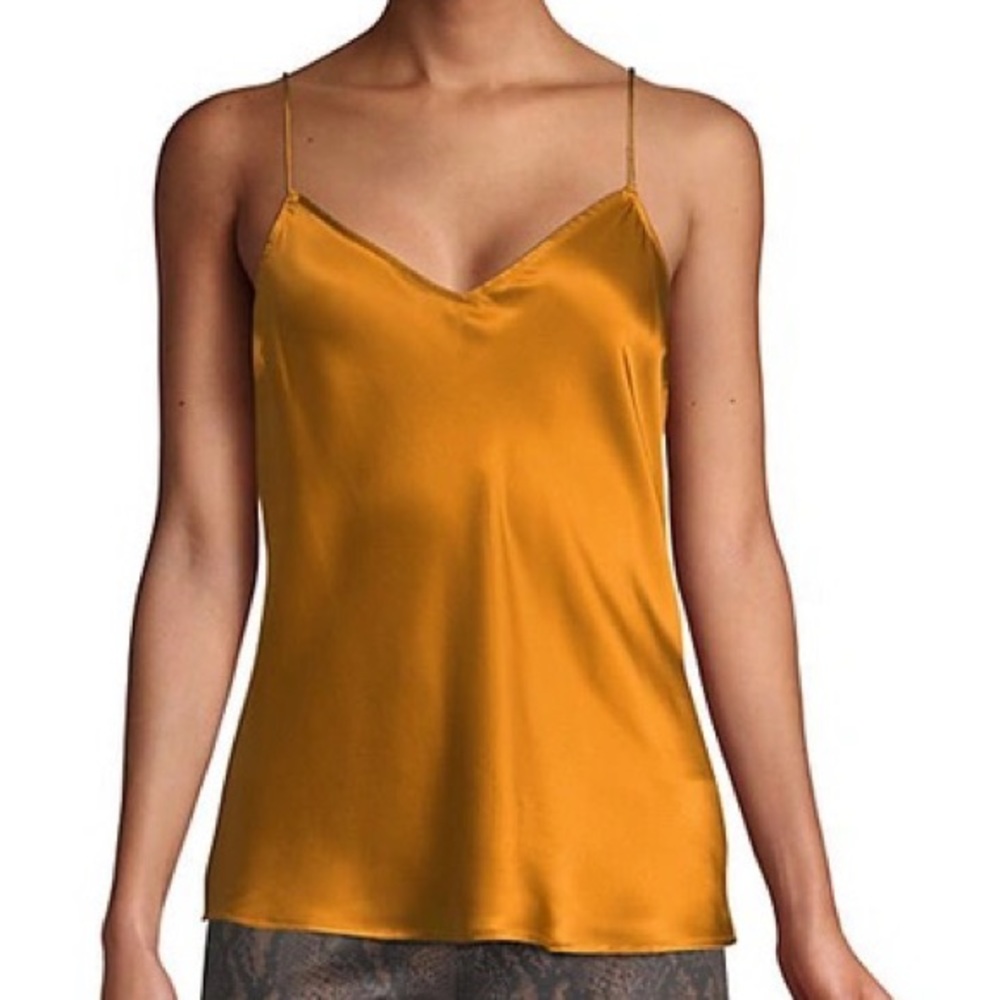 Paige Gold Silk Cicely Cami Sz Sm